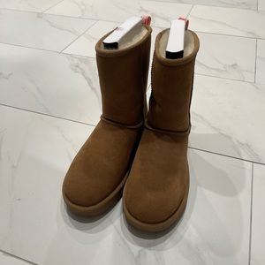 UGG Chestnut Boots w/ Red Detailing